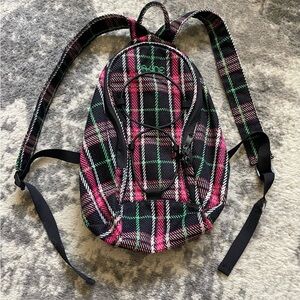 DAKINE Women's Mini Backpack Black Green Pink Plaid Girls Hiking
